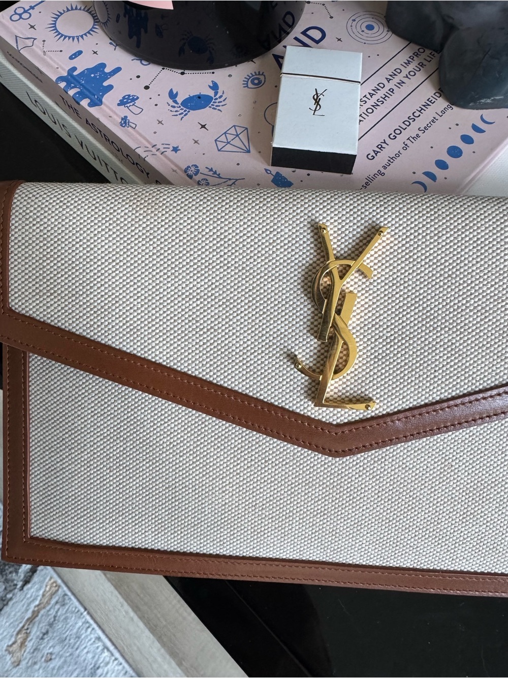 Saint Laurent Tan Leather Clutch - Picture 6 of 16